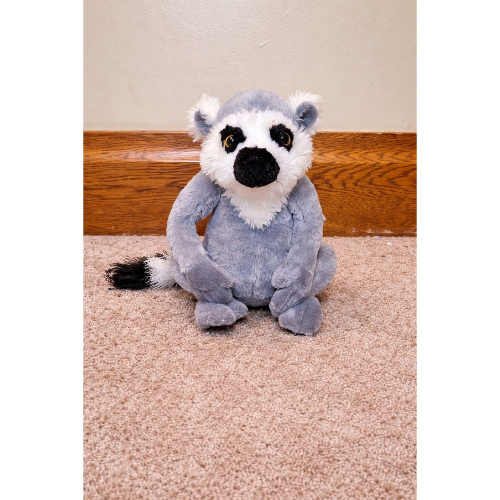 Ganz‎ Webkinz Ring Tailed Lemur Plush HM369 Gray White Stuffed Animal No Code